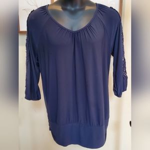Cato Blue Cutout Shoulder Top 14/16